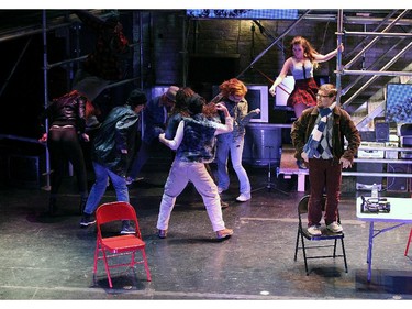 The cast from the Arts Collective Theatre rehearse for their upcoming performance of RENT at the Walkerville Theatre in Windsor on Monday, October 5, 2015.                                     (TYLER BROWNBRIDGE/The Windsor Star)