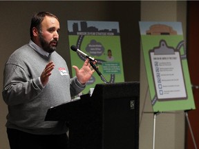 Ward 3 Councillor Rino Bortolin answers questions and meets with Ward 3 residence during a ward meeting at 400 City Hall Square in Windsor on Wednesday, Oct. 7, 2015.