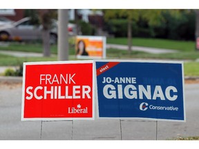 WINDSOR, ON. OCTOBER 8, 2015. --  Election signs are seen along Jefferson Boulevard  in Windsor on Thursday, October 8, 2015.                                      (TYLER BROWNBRIDGE/The Windsor Star)