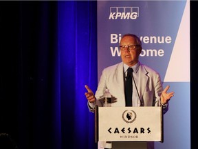 Richard Peddie speaks during the 2015 Canadian Gaming Summit at Caesars Windsor on June 18, 2015. (JASON KRYK/The Windsor Star)
