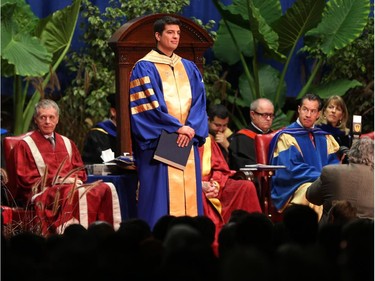 Governor General's gold medal winner Dr. Vedran Nicholas Vukotic receives applause during the fall University of Windsor convocation on Oct. 17, 2015.