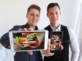 Jonathan Leslie, left, and Kyle Brown are co-founders of Sirved Mobile Solutions.