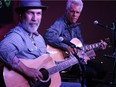 Greg Cox, left and Kelly Hoppe perform at The Windsor Star News Cafe on October 9, 2015 in Windsor, Ontario.