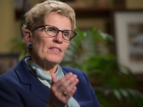 Ontario Premier Kathleen Wynne is pictured during a one-on-one interview with the National Post in her office at Queen's Park in Toronto, Ont. on Friday, Oct. 23, 2015.