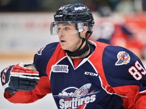Spits winger Daniil Vertiy was traded to the North Bay Battalion Wednesday. (OHL Images)