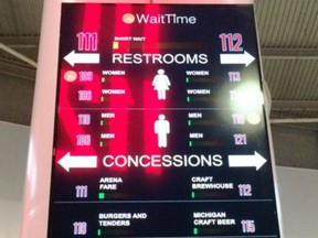 A new app will tell you the shortest lines at concessions and restrooms. (Detroit Pistons photo)