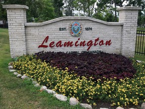 The Municipality of Leamington sign is pictured in this file photo.