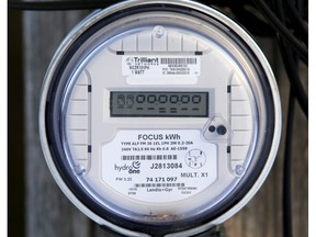 A Hydro One smart meter at a property near Algonquin, Ont. File photo/Postmedia Network