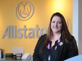 Charlene Kennedy, agency manager at Allstate's Walker Road office, said distracted driving and bad winters have contributed to rising accident rates in Windsor. She is shown at the office on Thursday, Nov. 26, 2015.