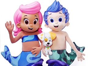 Molly and Gil of the Bubble Guppies Live! Ready to Rock show.