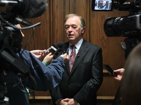 Gordie Howe Bridge CEO Michael Cautillo speaks to reporters at the Windsor-Essex Regional Chamber of Commerce luncheon on Friday, November 20, 2015, at the Caboto Club in Windsor, Ont.