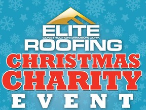 The Elite Roofing Christmas Charity Event will be held on Dec. 20, 2015.
