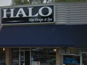 The exterior of Halo Hair Salon and Spa is pictured in this Google Street View.