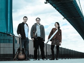 Windsor folk-rock band Salt Shaker. From left: Billy Myskow, Eryk Myskow, and Suzy Myskow.