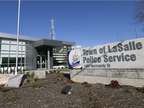 The exterior of the LaSalle Police Service is pictured Sunday, Nov. 8, 2015.