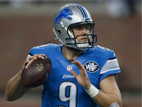 Matthew Stafford #9 of the Detroit Lions finds their offence is more aggressive under offensive co-ordinator Jim Bob Cooter.