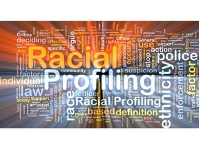 Wordcloud illustration of racial profiling glowing light. Image by fotolia.com.