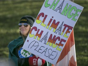 WINDSOR, ON.: NOVEMEBER 29, 2015 -- Lisa Jeffery attends the Windsor People's Climate March at the riverfront, Sunday, Nov. 29, 2015.  (DAX MELMER/The Windsor Star)