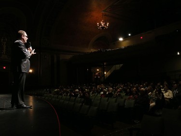 WIFF executive director Vincent Georgie addresses the audience on opening night at the Capitol Theatre, Nov. 3, 2015.