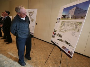 Windsor and area residents get their first look at plans for the Gordie Howe bridge and customs plazas at an open house event at the Ambassador Golf Course in Windsor on Tuesday, Nov. 17, 2015.