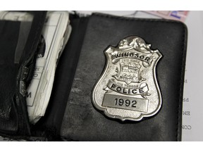 WINDSOR, Ontario. August 14, 2015 -- Badge of C.O.A.S.T. members Const. Carol Bender at Windsor Police headquarters, Friday August 14, 2015.  (NICK BRANCACCIO/The Windsor Star)