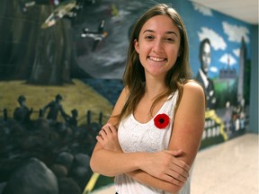 Massey Secondary School student Ines Fiedler is the Royal Canadian Legion Dominion winner for Poetry Award.