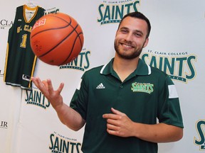 Luc Stevenson was introduced as the new head coach of St. Clair College mens basketball team on Tuesday, May 12, 2015. (DAN JANISSE/The Windsor Star)