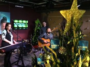 The S'Aints perform Silent Night in the Windsor Star News Cafe in Day 9 of the 12 Days of Christmas.