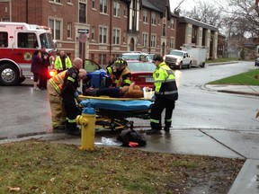 Three people were sent to hospital following a collision at Lincoln Road and Assumption Street on Dec. 14, 2015. (Nick Brancaccio/Windsor Star)