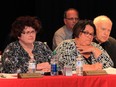 Board Chair Barbara Holland, Vice Chair Mary DiMenna listen to delegations during Windsor-Essex County Catholic District School Board meeting in this 2014 file photo.