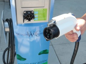 Windsor Crossing outlet mall has Windsor area's first electric vehicle charging station for public use. The free service will charge electric cars or E-bikes.