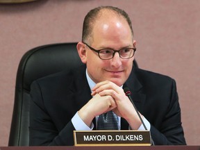 Mayor Drew Dilkens is shown during a Windsor city council meeting in this December 2015 file photo.