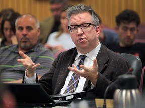 John Matheson speaks during a Windsor city council meeting on Monday, Dec. 7, 2015. He presented a report on the state of the city's economic development efforts.