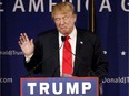 FILE - In this Dec. 7, 2015, file photo, Republican presidential candidate, businessman Donald Trump, speaks during a rally coinciding with Pearl Harbor Day at Patriots Point aboard the aircraft carrier USS Yorktown in Mt. Pleasant, S.C. Israel's Prime Minister Benjamin Netanyahu on Wednesday, Dec. 9, 2015, rejected Trump's recent statements about Muslims, saying Israel "respects all religions" as he faced calls to call off an upcoming visit by the Republican front-runner.