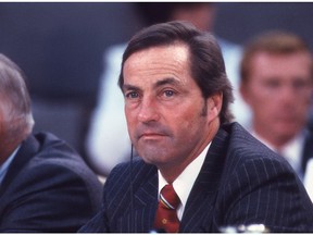 Former British Columbia premier Bill Bennett, shown in this 1982 file photo, known as an architect of financial restraint in the province, has died in his hometown of Kelowna at the age of 83. THE CANADIAN PRESS
