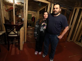 Sandra and Chris Sampogna are hoping a GoFundMe campaign will help them finish the renovations to their house in Amherstburg on Tuesday, Dec. 22, 2015. The trouble began after a fire two years ago.