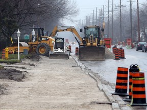 Construction continues on Todd Lane in LaSalle, Ont. near the Herb Gray Parkway on Dec. 1, 2015.