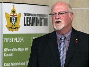 The decision to slash development charges more than a year ago has worked out "very, very well," Leamington Mayor John Paterson said Monday, Dec. 7, 2015.