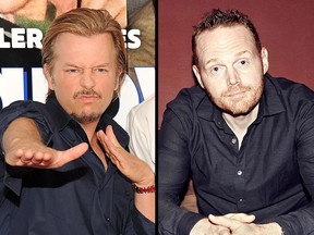 Comedians David Spade (left) and Bill Burr (right).