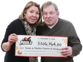 Susan and Stephen Mayros won $206,364 after correctly picking winners in all 15 NFL games last Sunday.