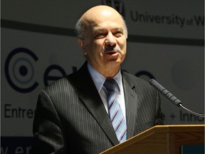 Files: Reza Moridi, Minister of Research and Innovation, speaks at the University of Windsor on January 20, 2015.