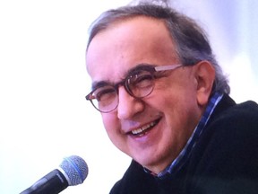 Fiat Chrysler CEO Sergio Marchionne is all smiles at the North American International Auto Show in Detroit on Jan. 11, 2016. (Jason Kryk/Windsor Star)