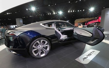 The Chevrolet Avista concept car is shown on Monday, Jan. 11, 2016, at the North American International Auto Show in Detroit, Mich.