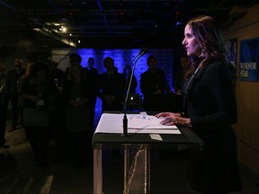 Natalie Henderson speaks during a Business Excellence Awards nominees press conference at the Windsor Star in Windsor on Tuesday, Jan. 12, 2016. The awards will take place on April 20th at Caesars Windsor.