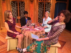 The cast of Menopause, The Musical (l-r, Jayne Lewis, Michelle E. White, Janet Martin and Nicole Robert) perform in one scene from the show. - Seth Greenleaf photo