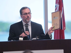 Bill Bevan, Executive Director for the Windsor-Essex Children's Aid Society, is pictured during a press conference at the Windsor-Essex Children's  Aid Society in Windsor, Ont.