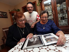 Siblings Mary Lovric, Frank Pavicic and Anka Blazevic (left to right) are photographed in Windsor on Wednesday, Jan. 27, 2016. The trio moved to Canada with the rest of their family in 1955.