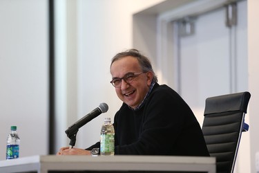 Fiat Chrysler Automobiles CEO Sergio Marchionne speaks with media during the 2016 North American International Auto Show on Jan. 11, 2016 in Detroit, Mich.