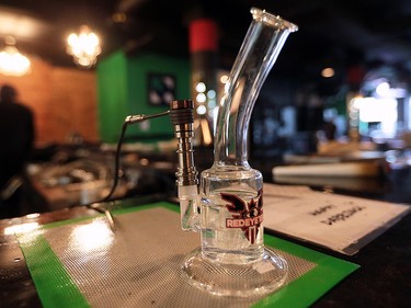 A glass bong for sale at Higher Limits, the new vaping lounge at 251 Ouellette Ave. in downtown Windsor.