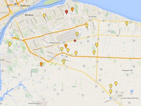 Potential locations of the mega hospital are pictured in this photo.